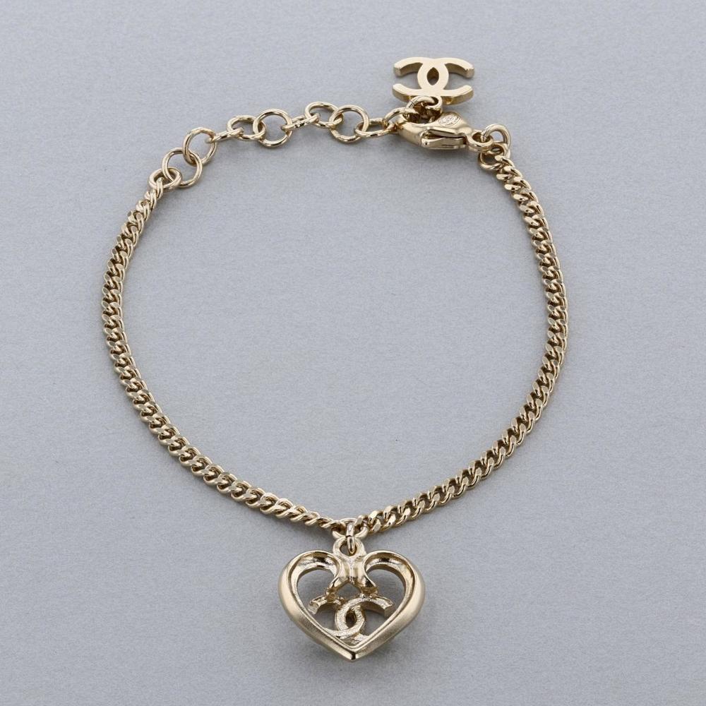 Chanel Bracelet Brand Anklet Gold Bangle Mark Coco Heart Jewelry